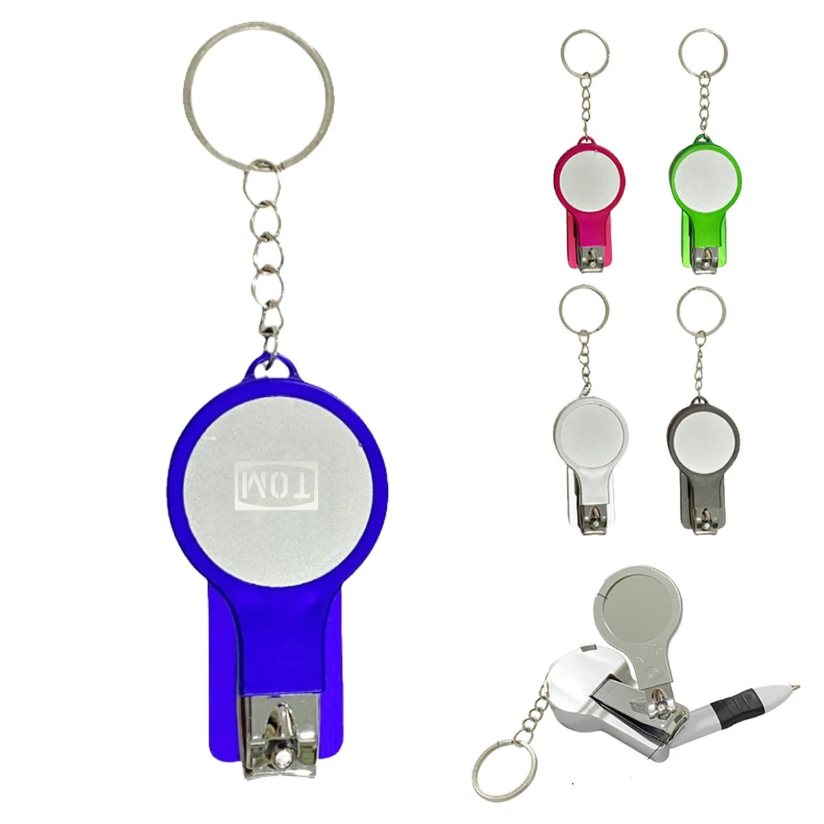 Portable Multifunctional Ballpoint Pen Keychain Nail Clipper 1