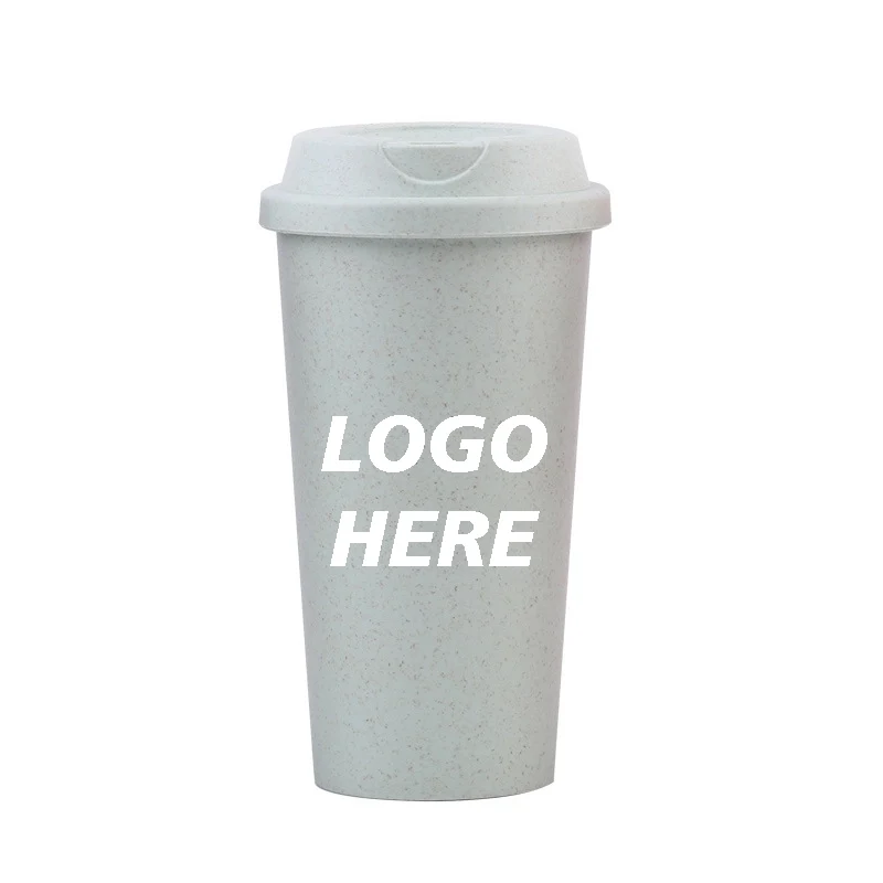 Custom 15 oz Bamboo Fiber Coffee Travel Tumbler 1