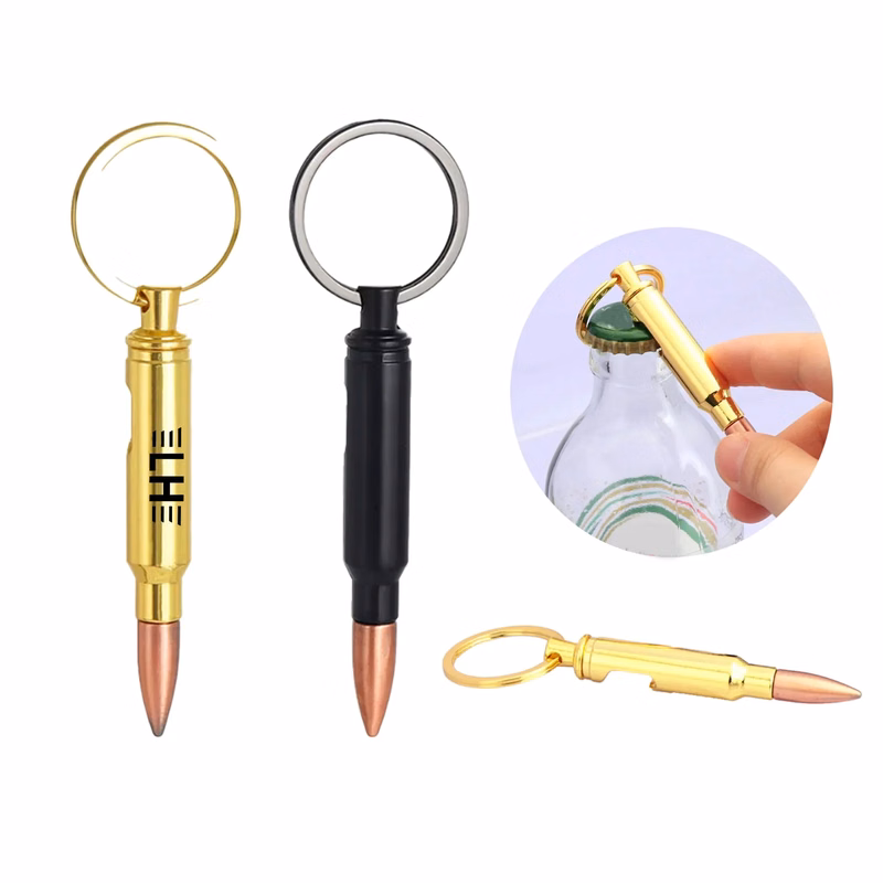 Bullet Shaped Opener With Keyring