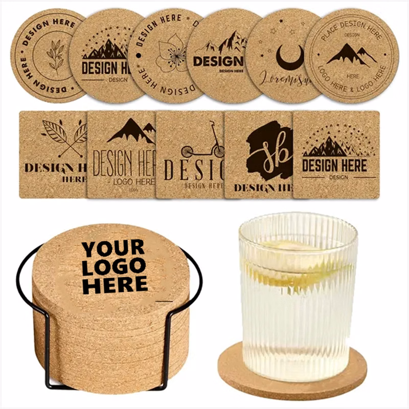 Personalized Cork Coasters, Square and Round
