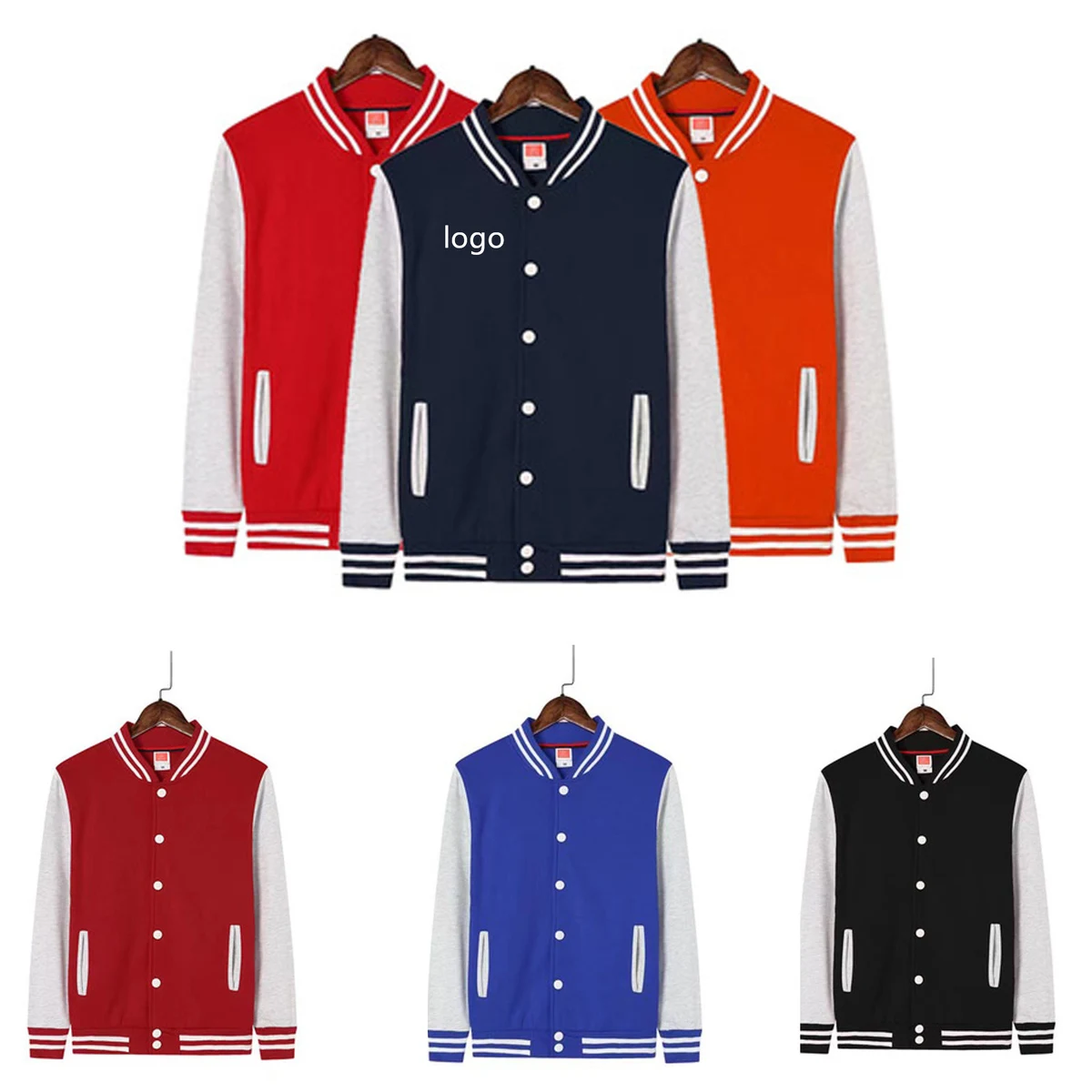 Slim Fit Cotton Fashion Varsity Baseball Jackets 1