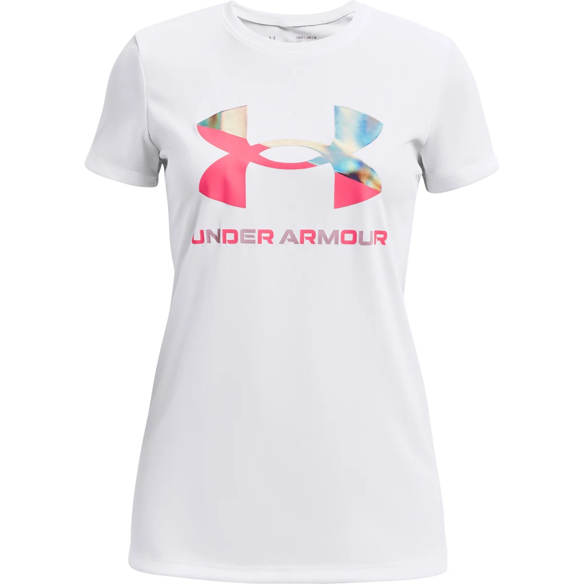 Girls' UA Tech Split Foil Big Logo Short Sleeve 1