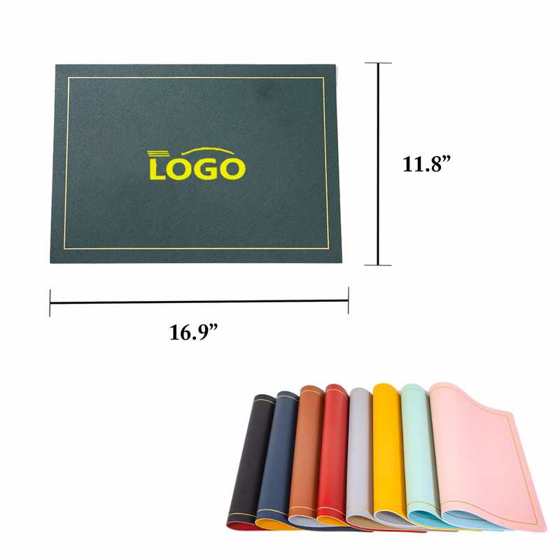 Waterproof Solid PU Leather Dining Mats
