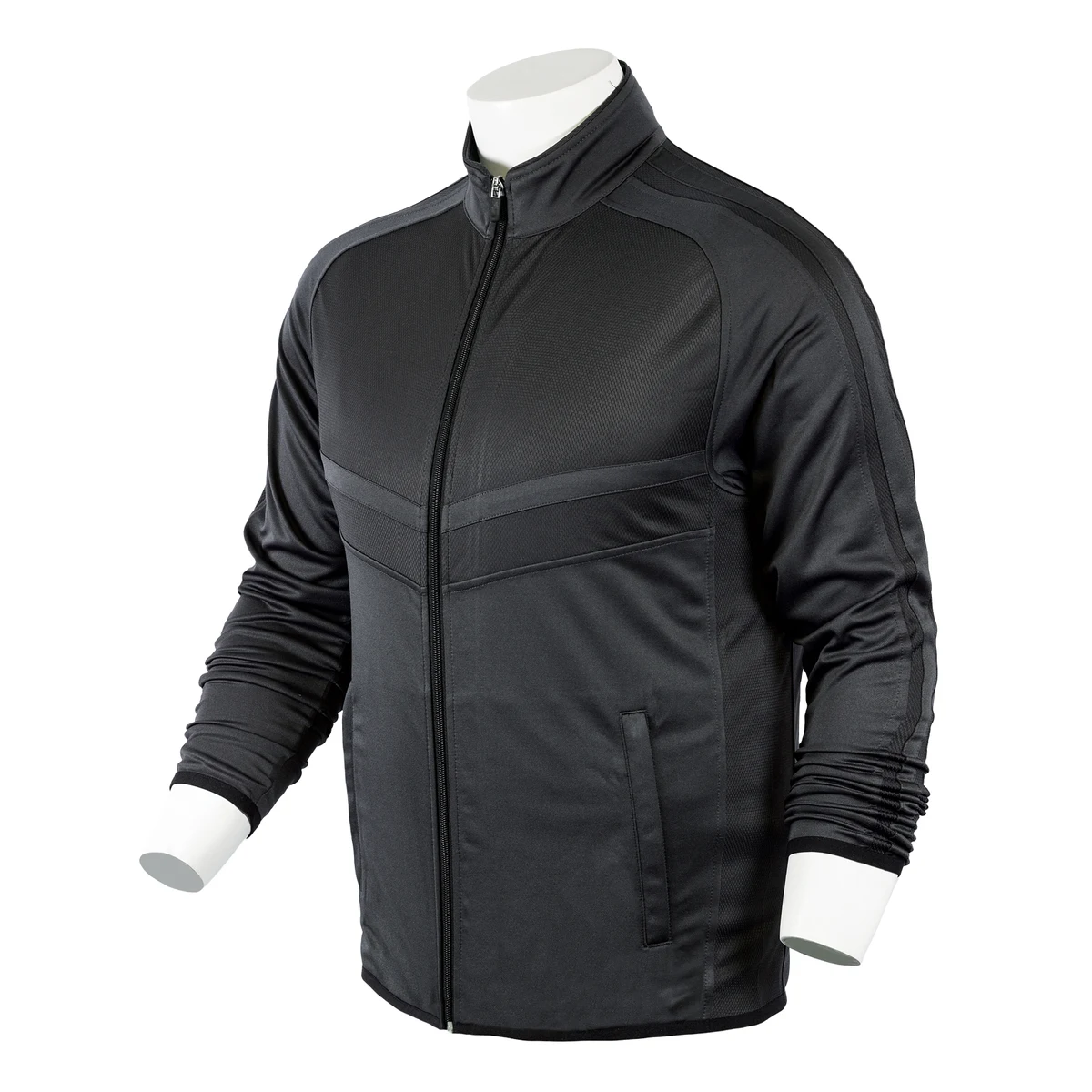 Unisex Stealth Medium Weight Fine Gauge Jersey Knit Warm-Up Jacket 1