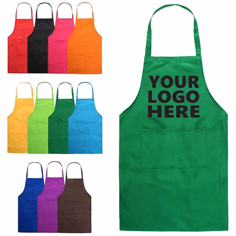 Unisex Plain Apron With Front Pocket