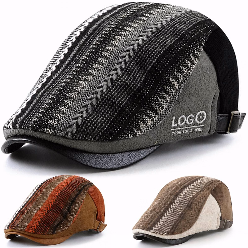 Adjustable Plaid Newsboy Cap