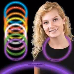 Purple 22" Superior Single Color Light Up Glow Necklace