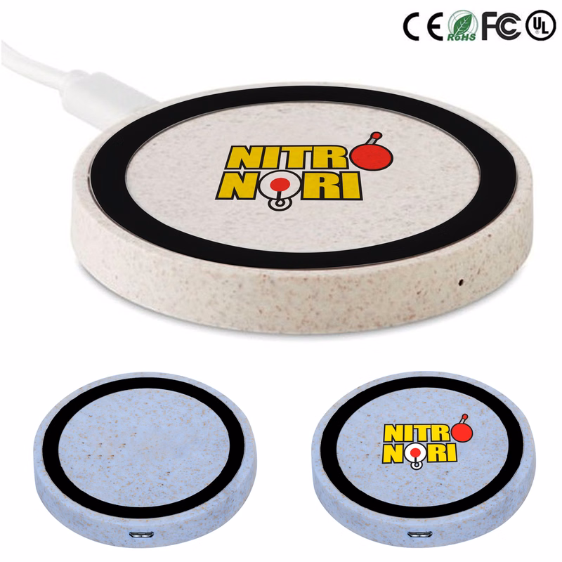 Eco-Friendly Qi Wireless Charging Pad Wheat Straw