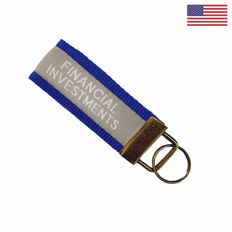 3" Woven Key Strap w/ Antique Brass Colored Hardware - "Elite" Weave