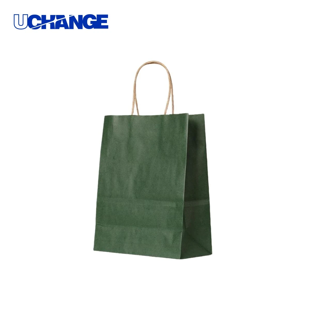 Kraft Paper Retail Tote Bag Carrier 5.9 x 3.1 x 8.3 Inches 1