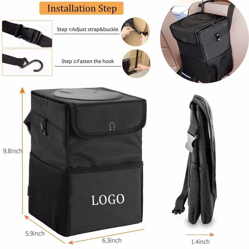 Waterproof Car Trash Can with Lid