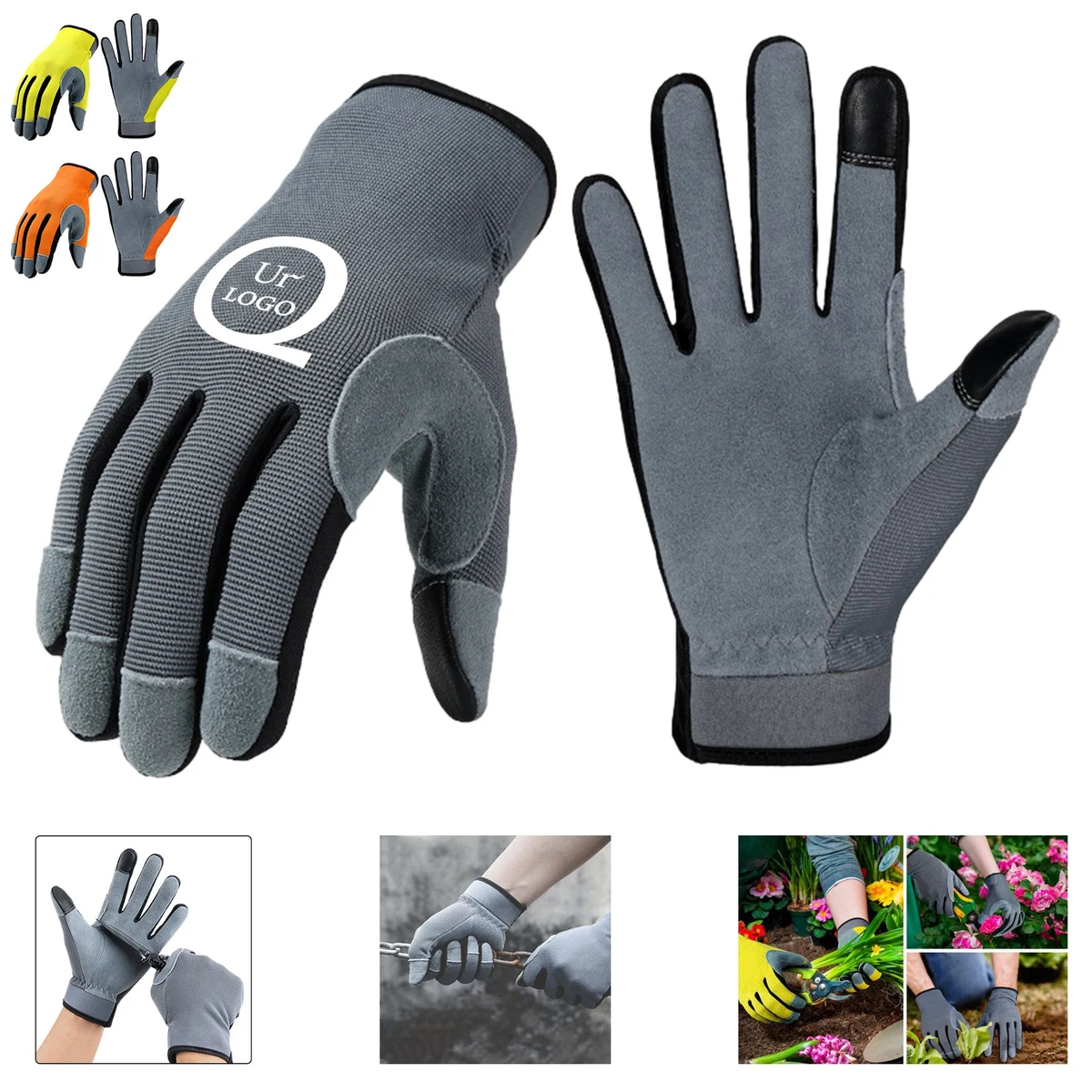 Touchscreen Leather Gardening Gloves 1