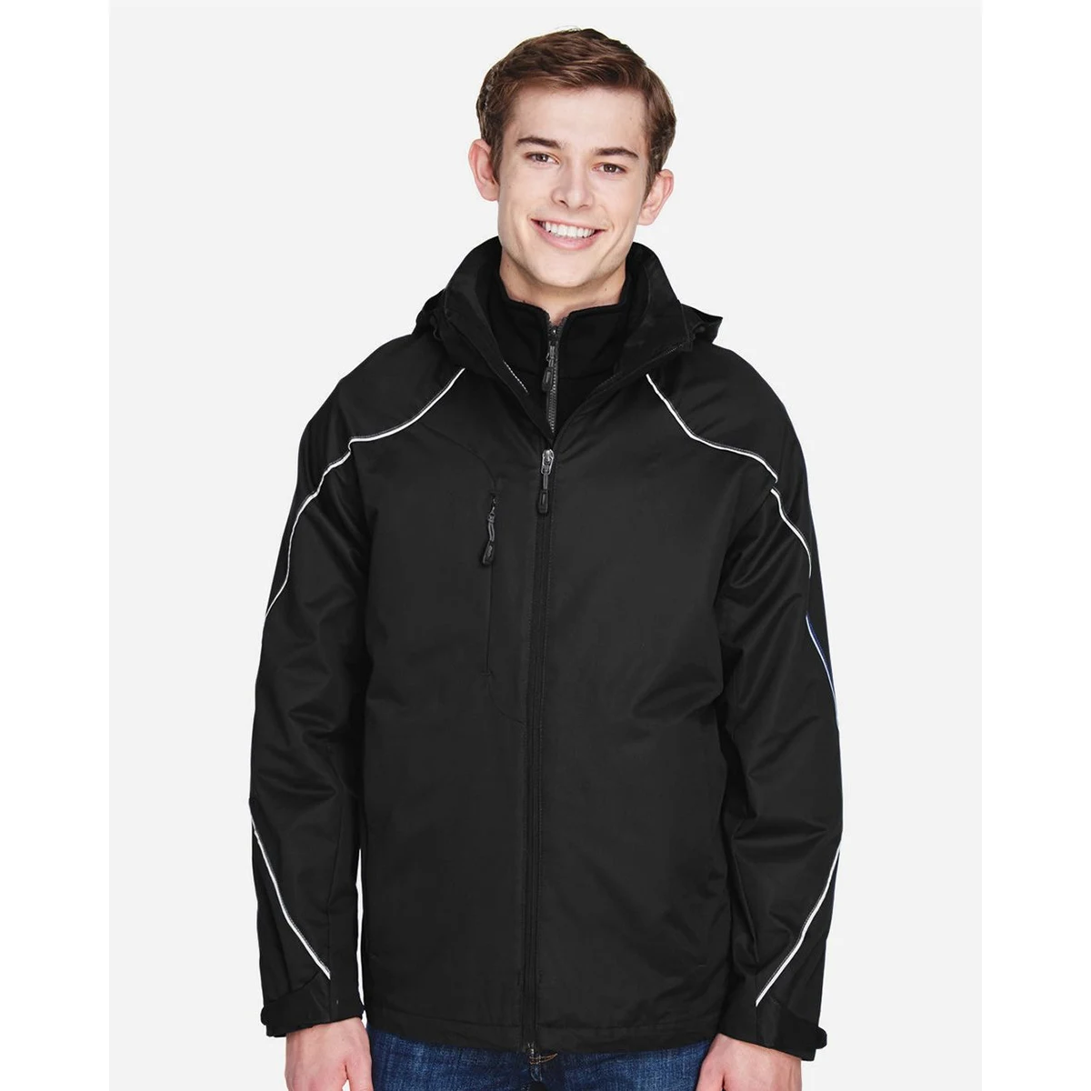 Men's Angle 3-In-1 Jacket with Bonded Fleece Liner - 88196 1