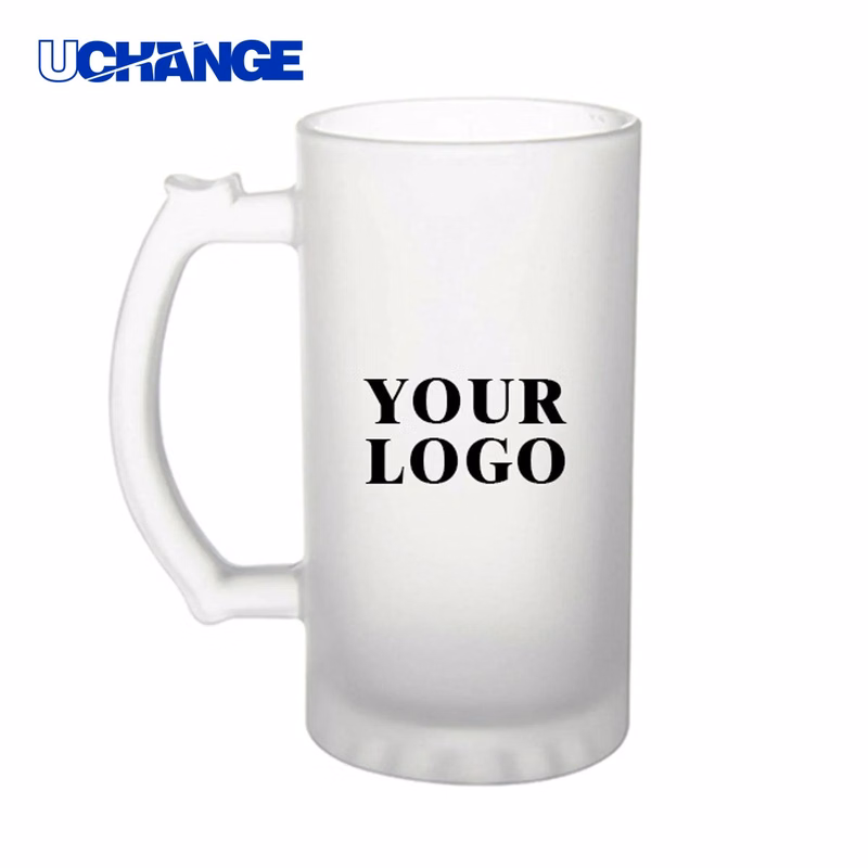 Frosted Glass Coffee Mug Container for Office Use (16 oz)