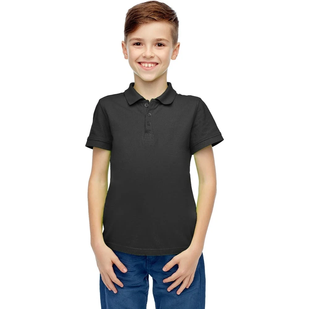 Toddlers Uniform Polo Shirts - Black Short Sleeve Size 2T - 4T 1