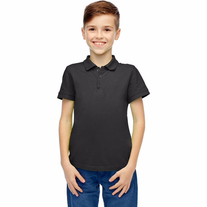 Toddlers Uniform Polo Shirts - Black Short Sleeve Size 2T - 4T