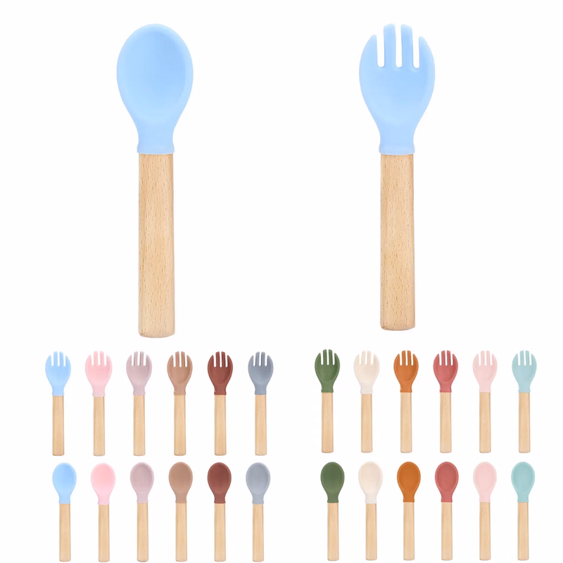 Silicone Spoons-Tips - Toddlers/Baby-Self-Feeding Utensils
