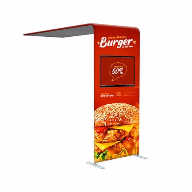 L shaped Tube Arch Fabric Display (8.5Ft x 7.5Ft)