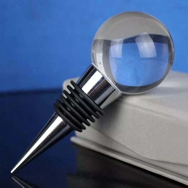 Crystal Clear Ball Wine Bottle Stopper 1