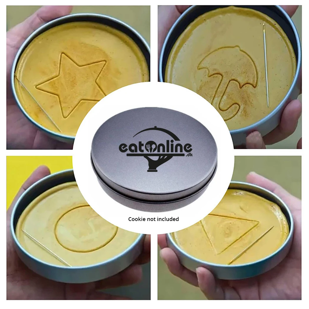 Mini Cookie Stamp Tin — Glossy Silver 1