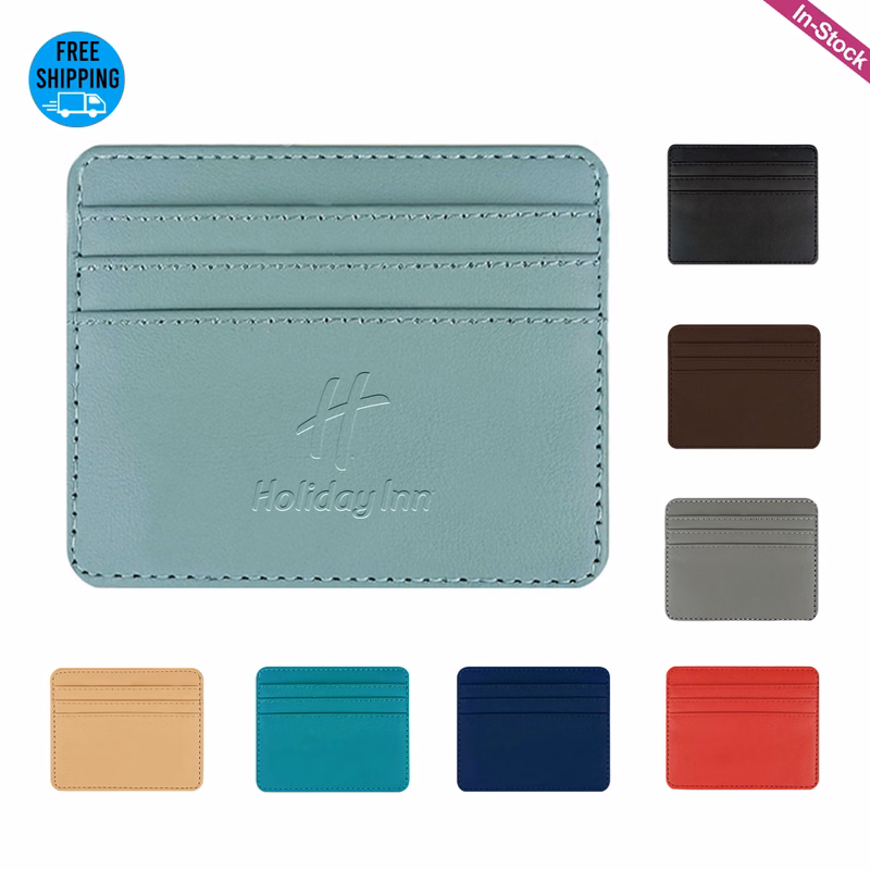Debossed PU Leather Credit Card Holder Wallet