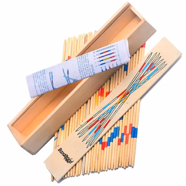 Custom Wooden Pick Up Sticks Game with Carrying Pouch — Team Games & Events