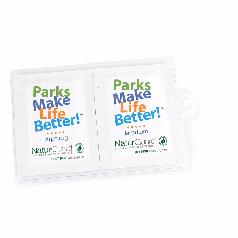 GoPac with NaturGuard Natural Insect Repellent Wipes, Label Imprint - 2 Pack