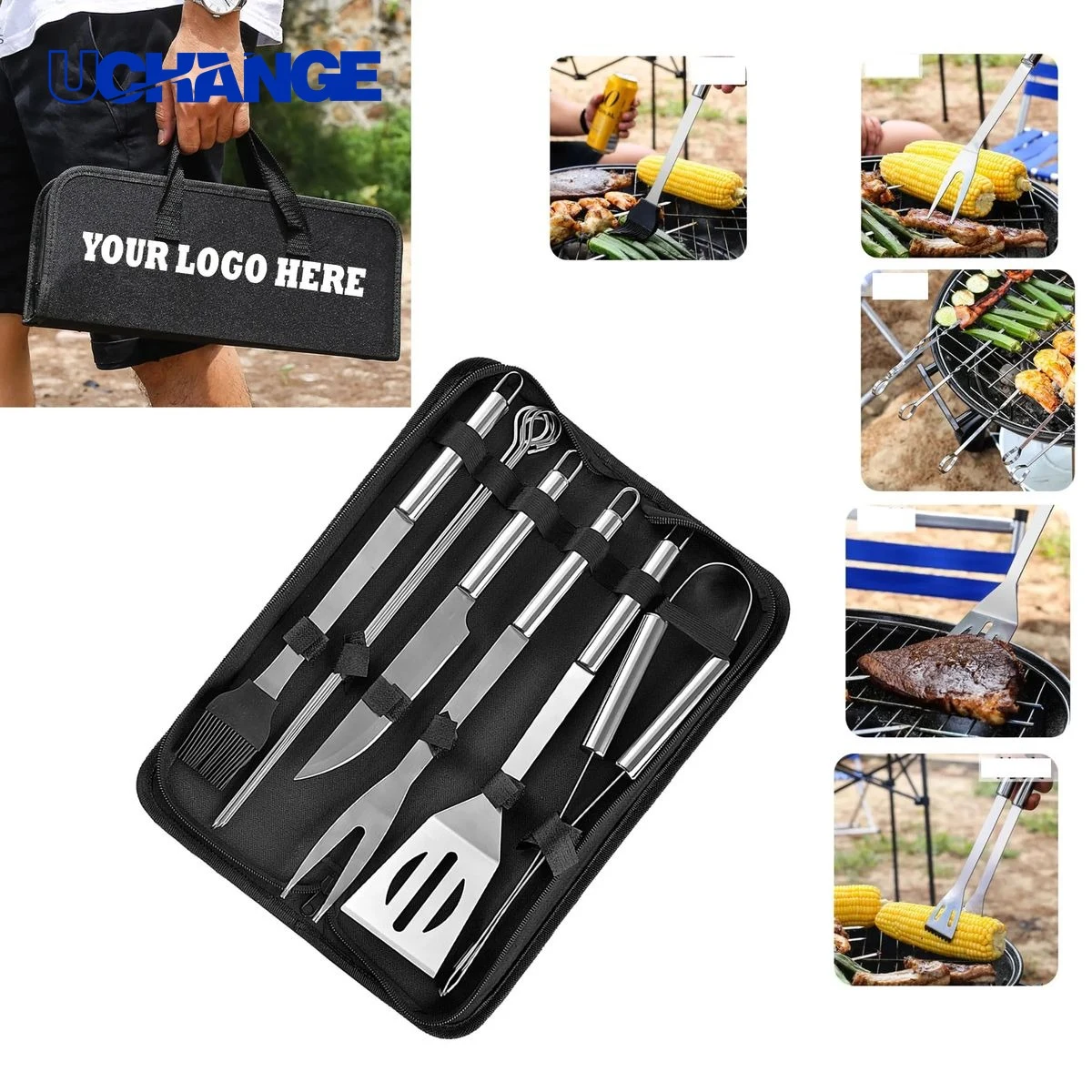 BBQ Stainless Steel Grill Tool Set 1