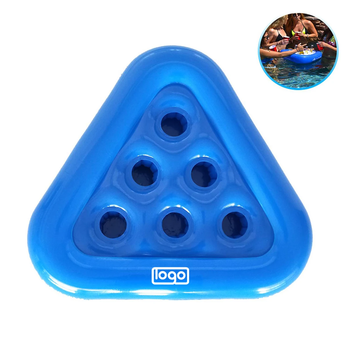 Inflatable Triangular Six-Hole Water Cup Holder 1