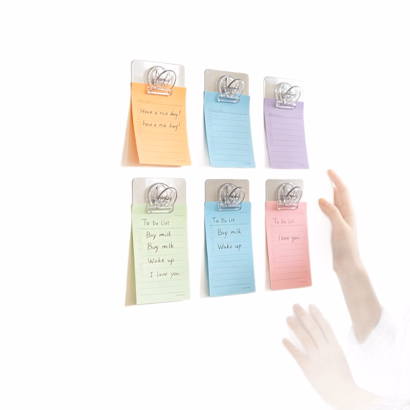 Transparent Self-Adhesive Clip for Fridge & Desk