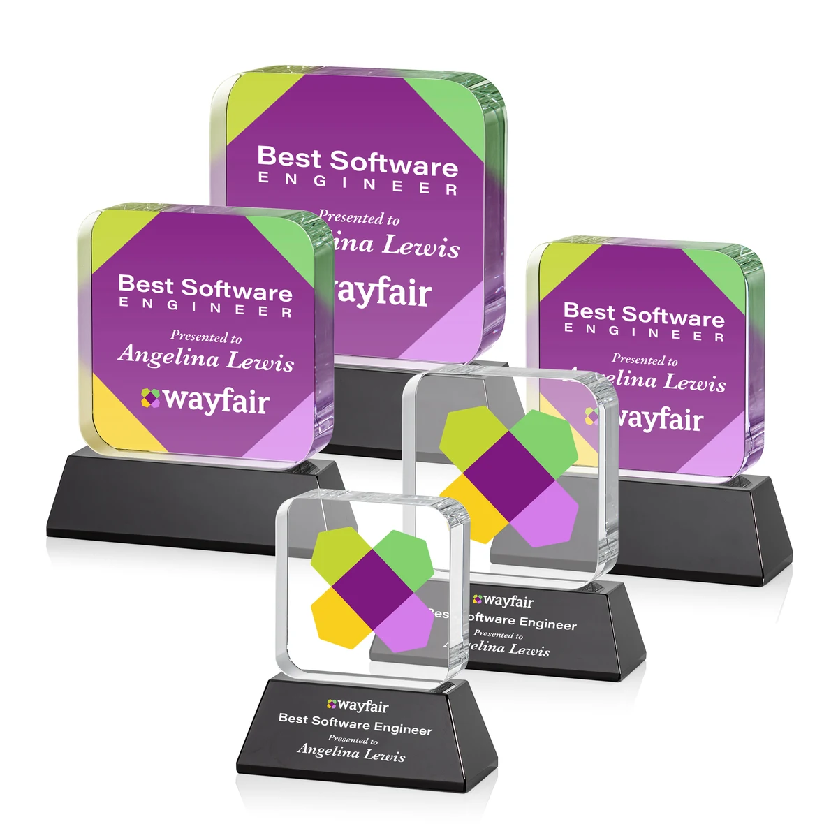 Flamborough VividPrint™ Award on Base - Black 1