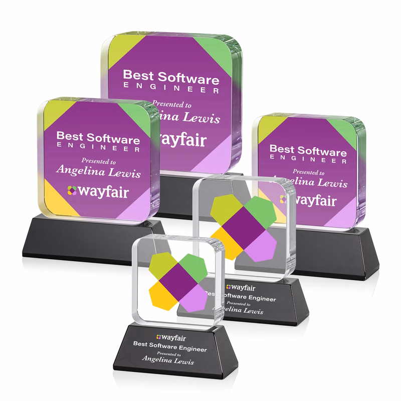 Flamborough VividPrint™ Award on Base - Black