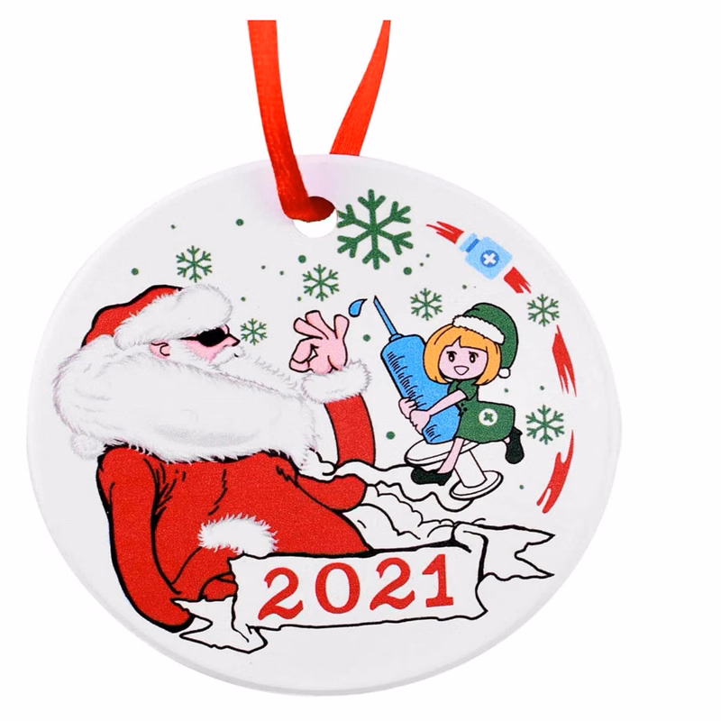 Christmas ceramic pendant