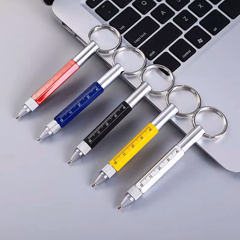 Tech Tool Ballpoint Pens with Key Ring, Ruler