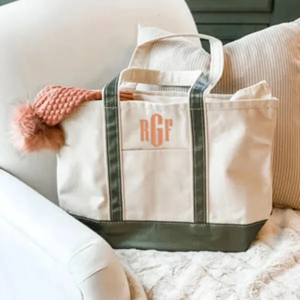 Large Size Portable Durable Customizable Canvas Totebag, custom tote bag with logo imprint 1