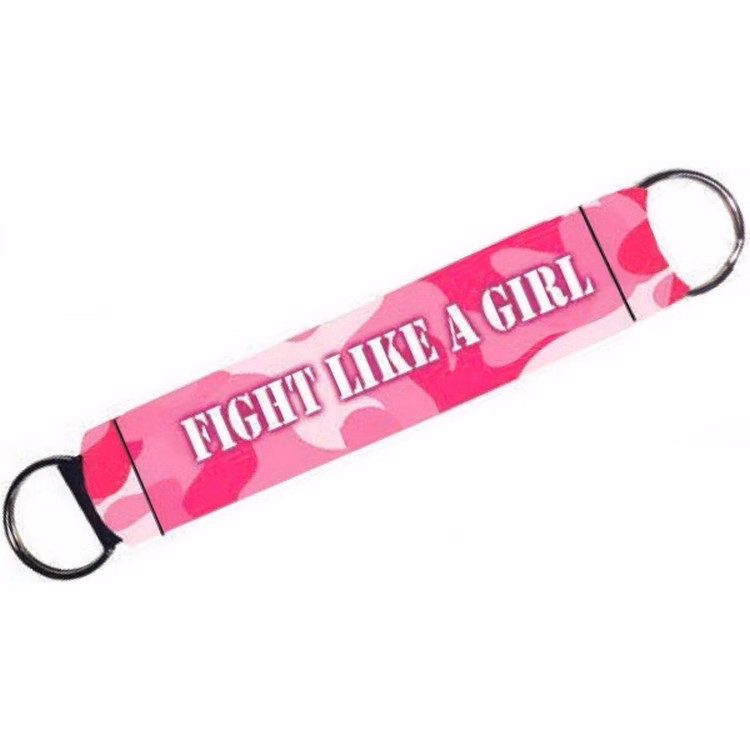 Full Color Double Neoprene Wristband with Dual 26mm Key Rings