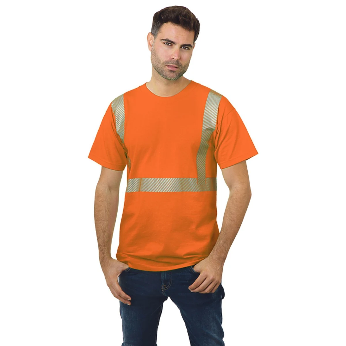 USA-Made Class 2 Poly-Cotton Segmented Safety T-Shirt 1