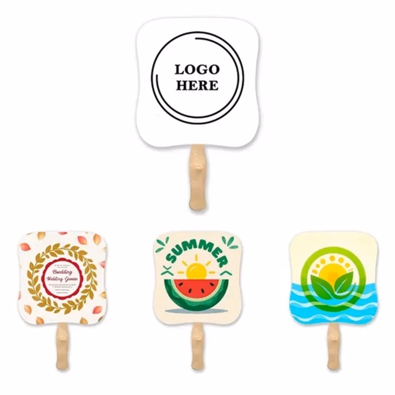 Thick Paper with Wooden Handle Fans