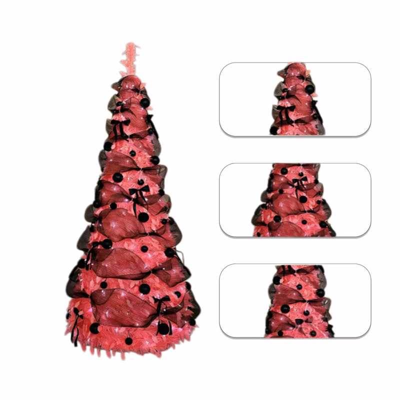 No?Assembly LED Light Retractable Christmas Tree