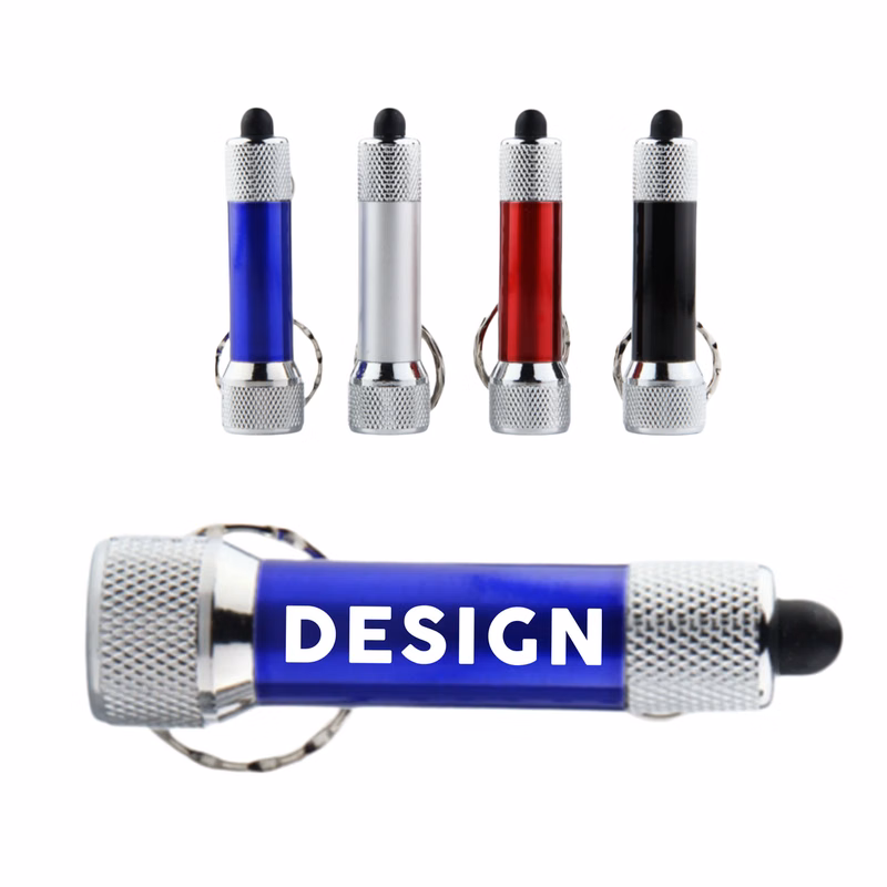 Mini Cylinder Flashlight Key Tag