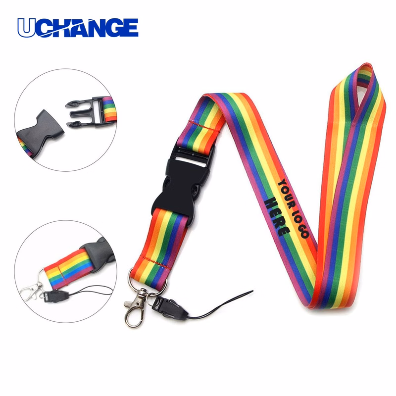 Rainbow Phone Key Card Lanyard