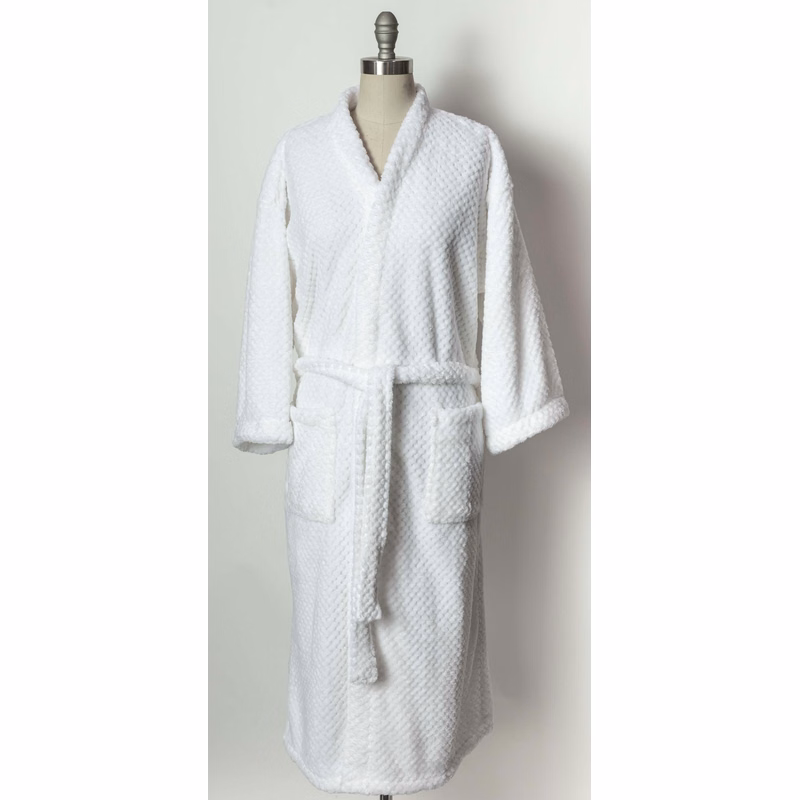 Microterry Jacquard Kimono Bathrobe