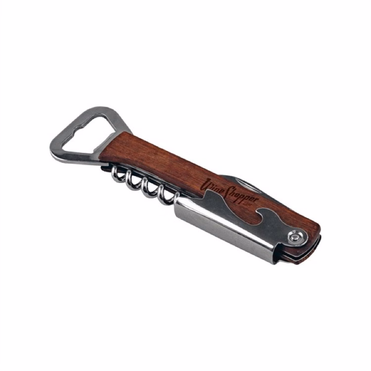 5 1/4" Lux Wooden Bottle Opener & Wine Corkscrew