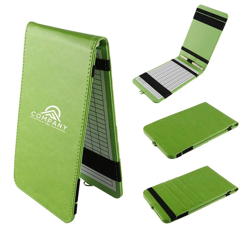 Pu Leather Golf Scorecard Holder With Pen 1