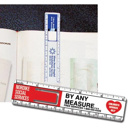 Plastic 5" Ruler/ Bookmark (Spot Color) 1