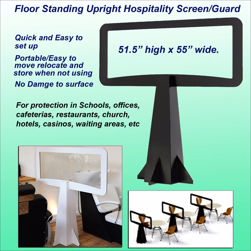 Floor Standing Hospitality Protection Screen Guard