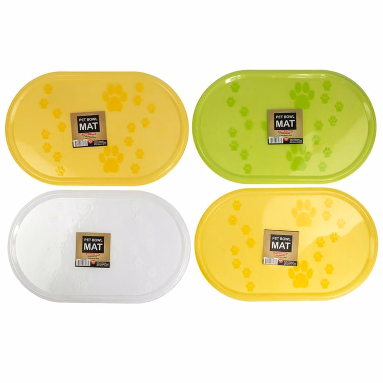 Pet Bowl Mats - Assorted Colors 21" Oval