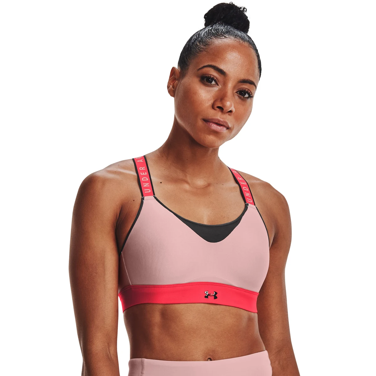 UA Infinity High Blocked Women's Sports Bra 1