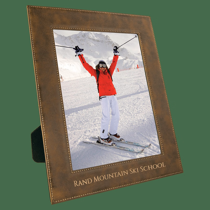 8" x 10" Rustic/Gold Leatherette Photo Frame