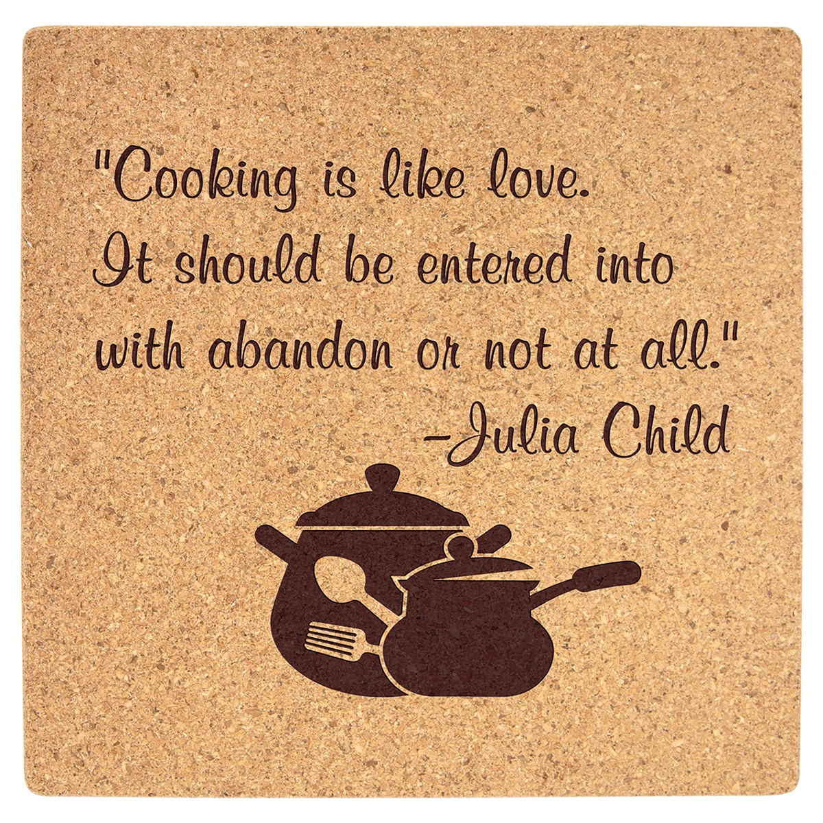 7 3/4" x 7 3/4" Cork Square Trivet 1